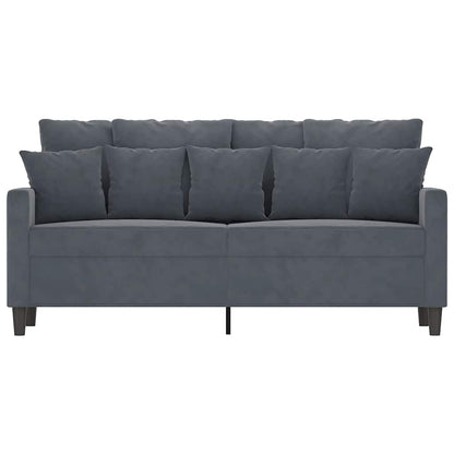 Divano a 2 Posti grigio scuro140 cm in Velluto | homemem39