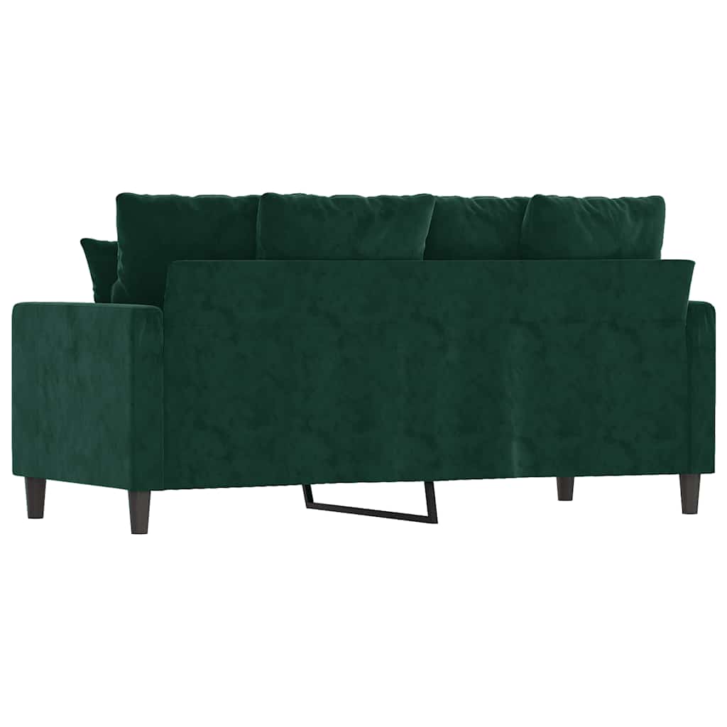 Divano a 2 Posti Verde Scuro 140 cm in Velluto | homemem39