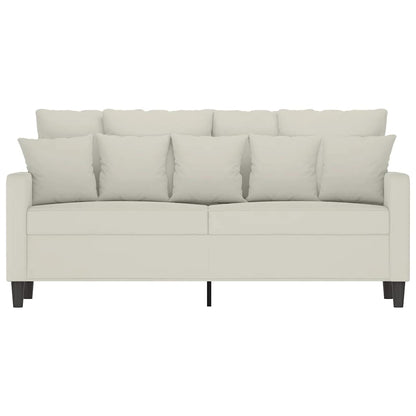 Divano a 2 Posti crema 140 cm in Velluto | homemem39