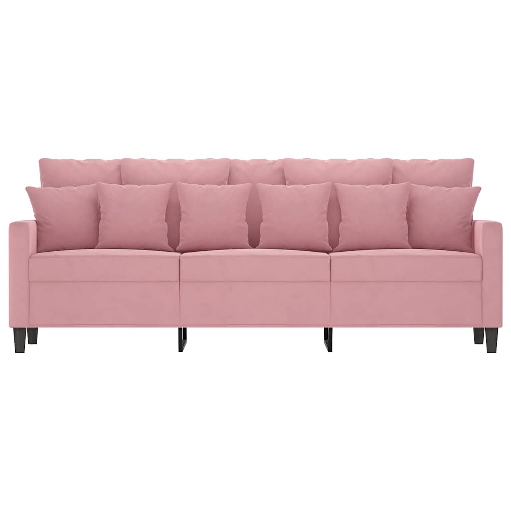 Divano a 3 Posti rosa 180 cm in Velluto | homemem39
