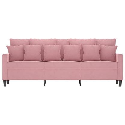 Divano a 3 Posti rosa 180 cm in Velluto | homemem39
