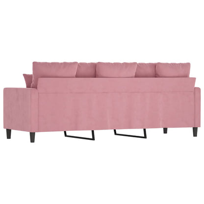 Divano a 3 Posti rosa 180 cm in Velluto | homemem39