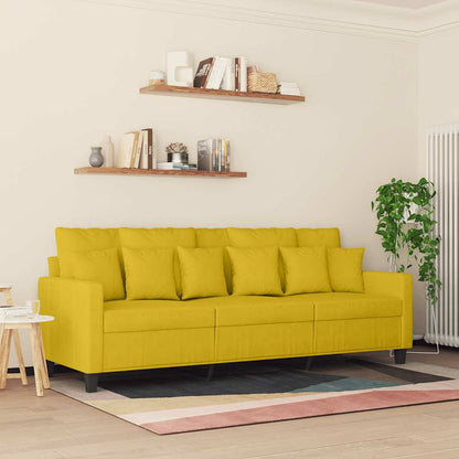 Divano a 3 Posti Giallo 180 cm in Velluto | homemem39