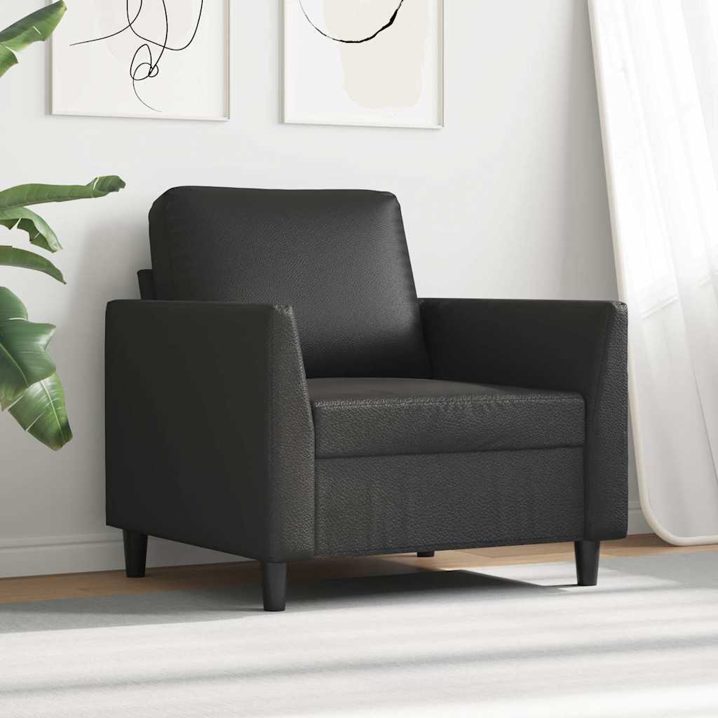 Poltrona Nera 60 cm in Similpelle | homemem39