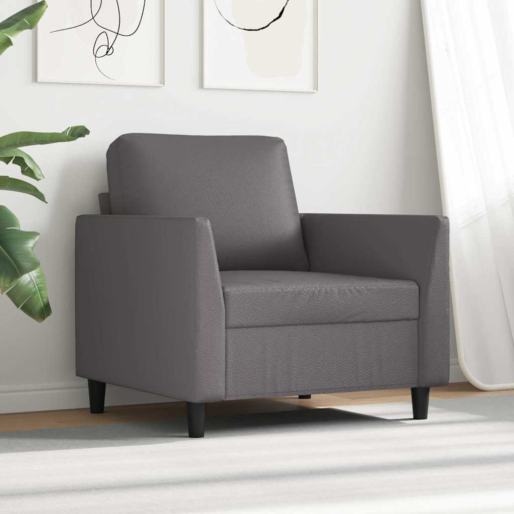 Poltrona Grigia 60 cm in Similpelle | homemem39
