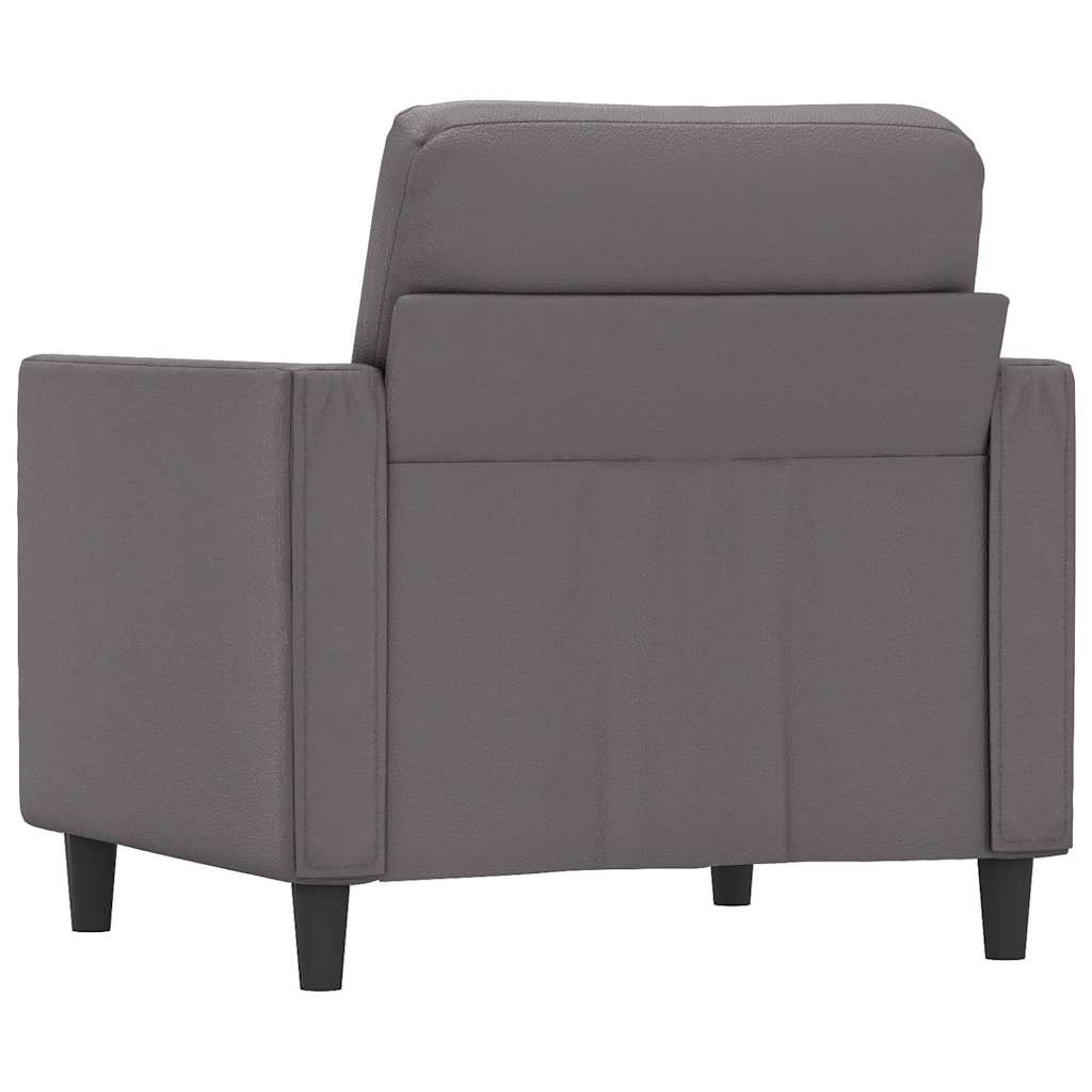 Poltrona Grigia 60 cm in Similpelle | homemem39
