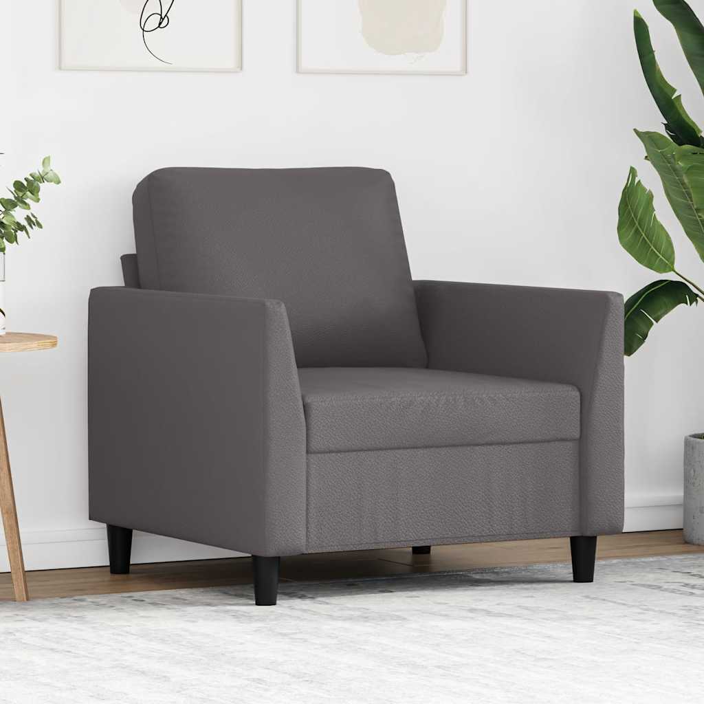 Poltrona Grigia 60 cm in Similpelle | homemem39