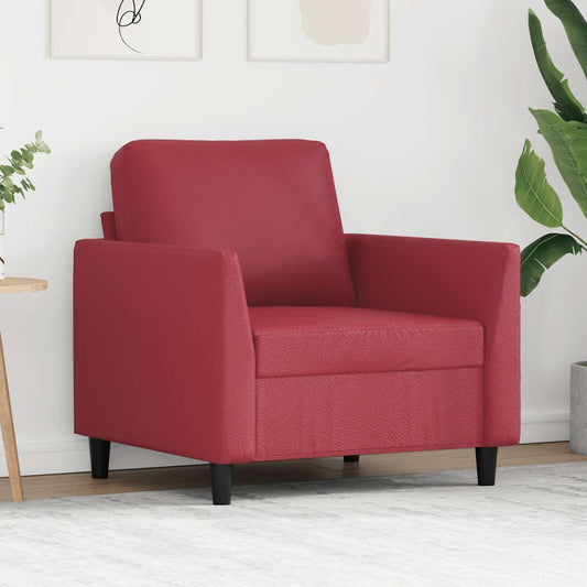 Poltrona Rosso Vino 60 cm in Similpelle | homemem39