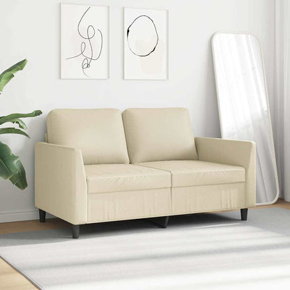 Divano a 2 Posti Crema 120 cm in Similpelle | homemem39