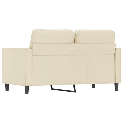 Divano a 2 Posti Crema 120 cm in Similpelle | homemem39