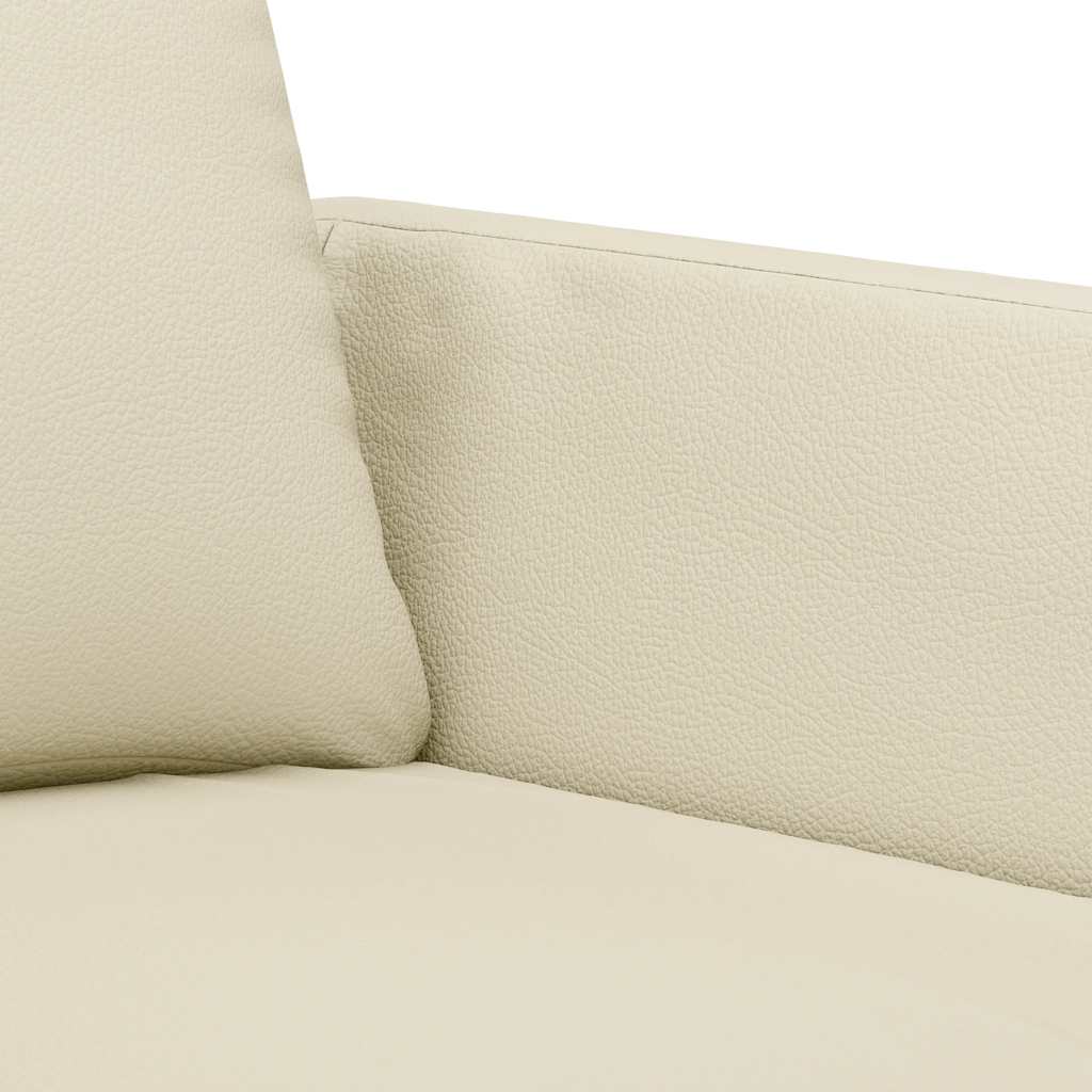 Divano a 2 Posti Crema 120 cm in Similpelle | homemem39