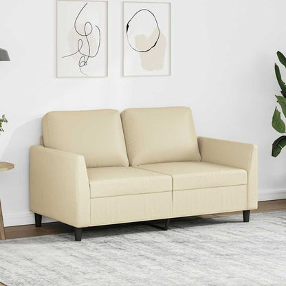 Divano a 2 Posti Crema 120 cm in Similpelle | homemem39