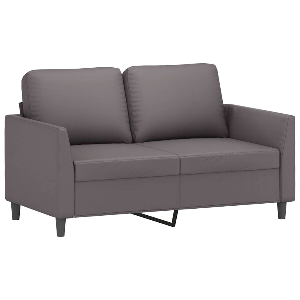 Divano a 2 Posti Grigio 120 cm in Similpelle | homemem39