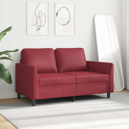 Divano a 2 Posti Rosso Vino 120 cm in Similpelle | homemem39