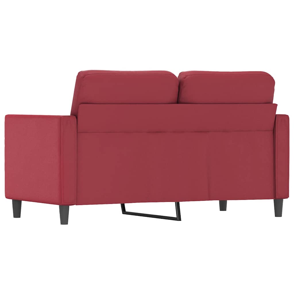 Divano a 2 Posti Rosso Vino 120 cm in Similpelle | homemem39