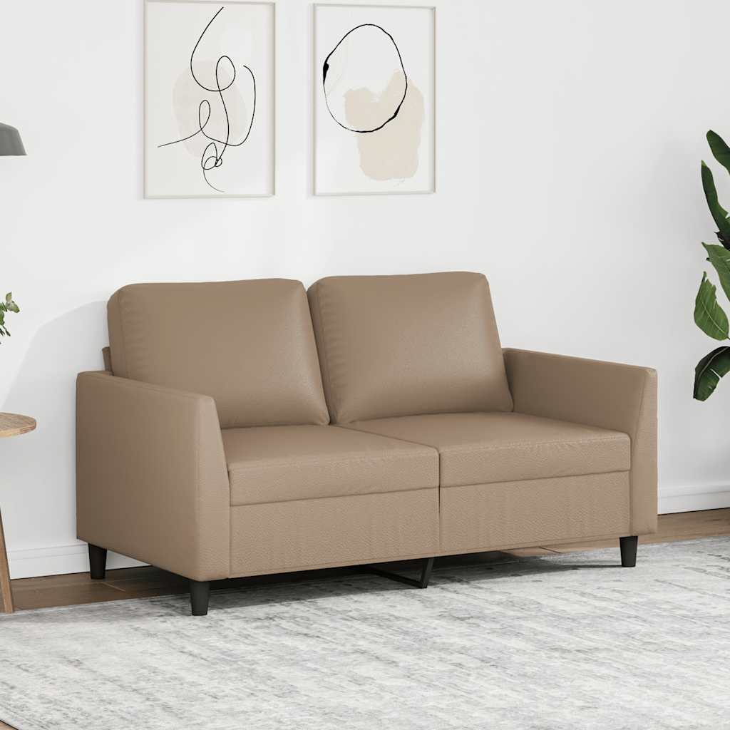 Divano a 2 Posti Cappuccino 140 cm in Similpelle | homemem39