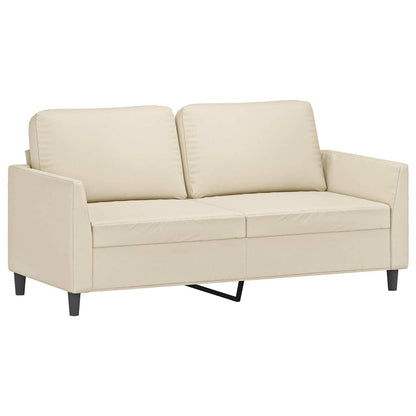 Divano a 2 Posti Crema 140 cm in Similpelle | homemem39