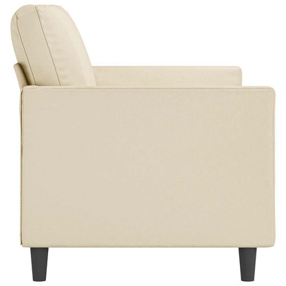 Divano a 2 Posti Crema 140 cm in Similpelle | homemem39