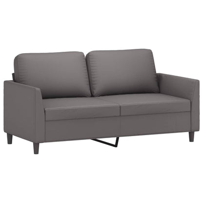 Divano a 2 Posti Grigio 140 cm in Similpelle - homemem39