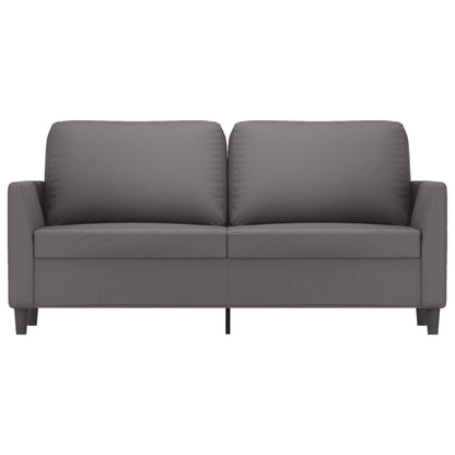 Divano a 2 Posti Grigio 140 cm in Similpelle - homemem39