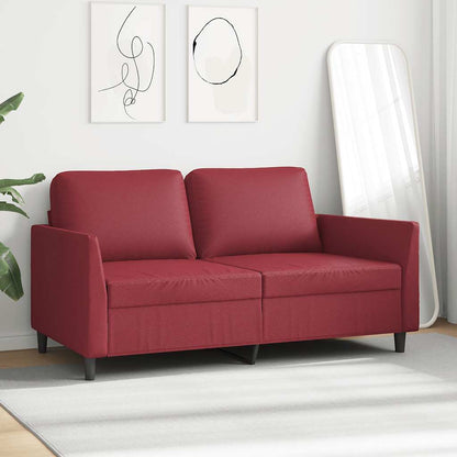 Divano a 2 Posti Rosso Vino 140 cm in Similpelle | homemem39