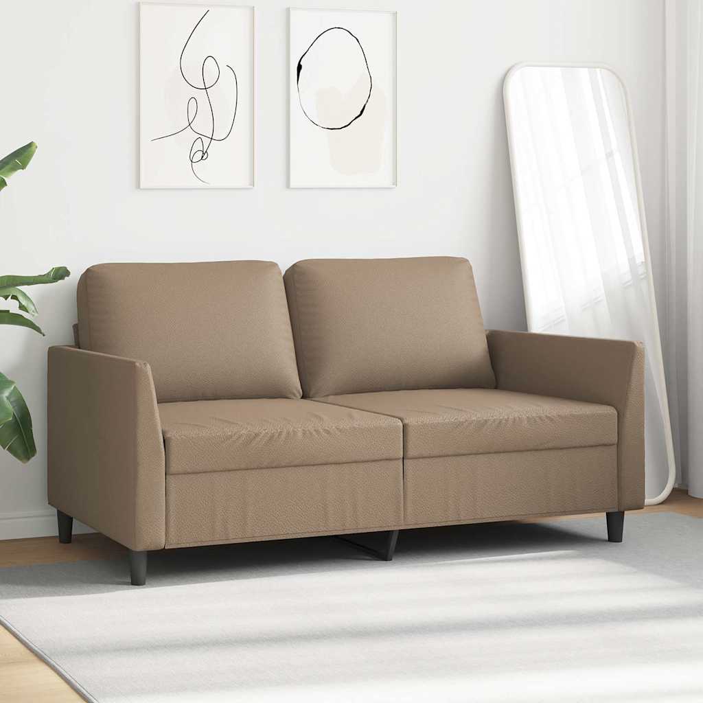 Divano a 2 Posti Cappuccino 140 cm in Similpelle | homemem39