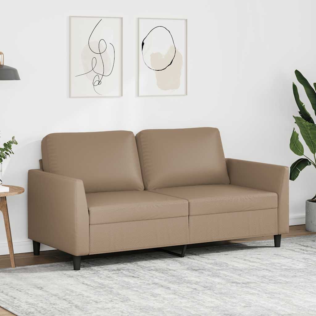 Divano a 2 Posti Cappuccino 140 cm in Similpelle | homemem39