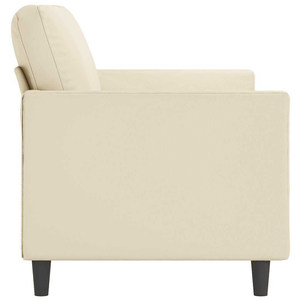 Divano a 3 Posti Crema 180 cm in Similpelle | homemem39