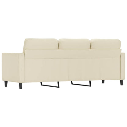 Divano a 3 Posti Crema 180 cm in Similpelle | homemem39