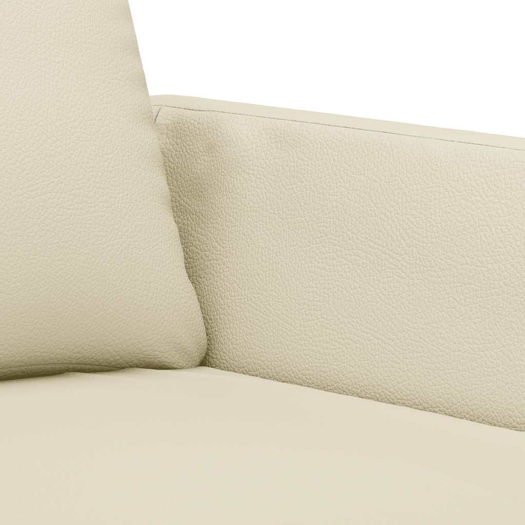 Divano a 3 Posti Crema 180 cm in Similpelle | homemem39