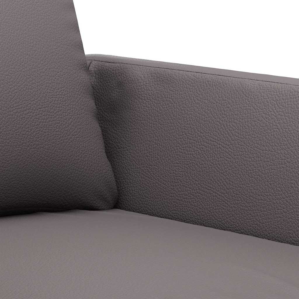 Divano a 3 Posti Grigio 180 cm in Similpelle | homemem39