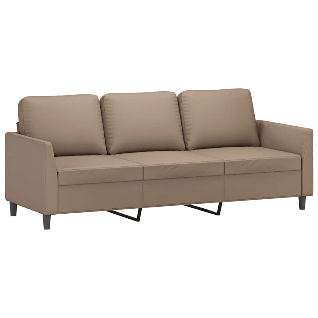 Divano a 3 Posti Cappuccino 180 cm in Similpelle | homemem39
