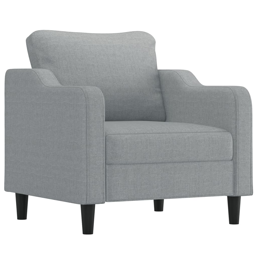 Poltrona Grigio Chiaro 60 cm in Tessuto | homemem39