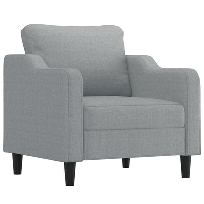 Poltrona Grigio Chiaro 60 cm in Tessuto | homemem39