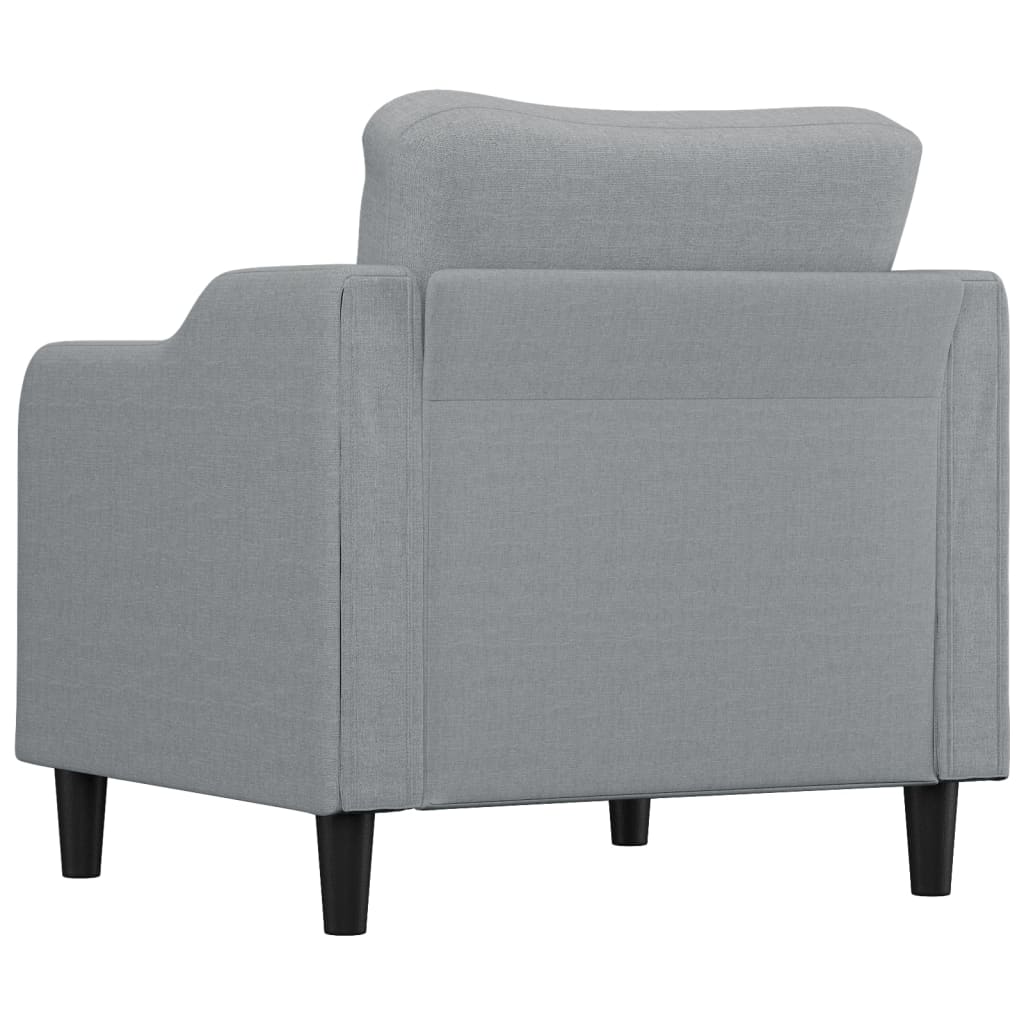 Poltrona Grigio Chiaro 60 cm in Tessuto | homemem39