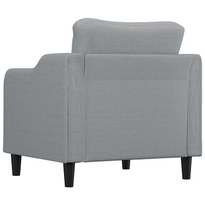 Poltrona Grigio Chiaro 60 cm in Tessuto | homemem39
