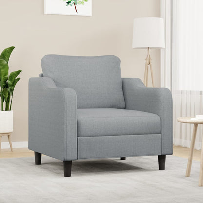 Poltrona Grigio Chiaro 60 cm in Tessuto | homemem39
