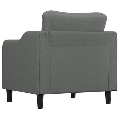 Poltrona Grigio Scuro 60 cm in Tessuto | homemem39