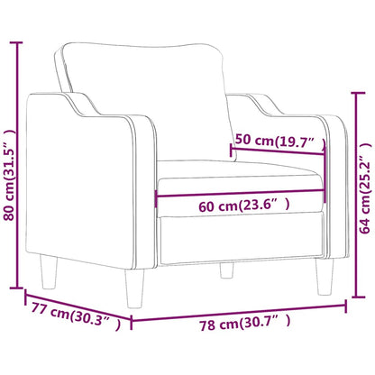 Poltrona Nera 60 cm in Tessuto | homemem39