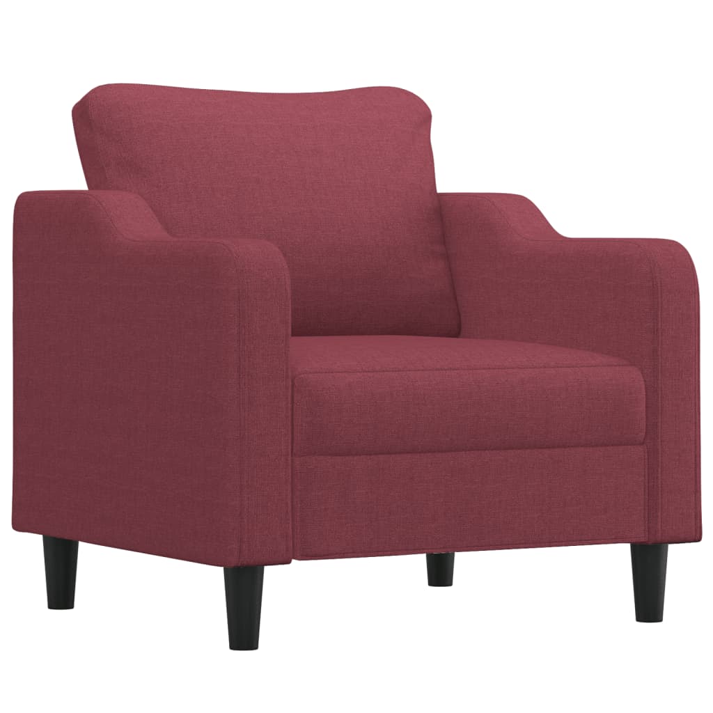 Poltrona Rosso Vino 60 cm in Tessuto | homemem39