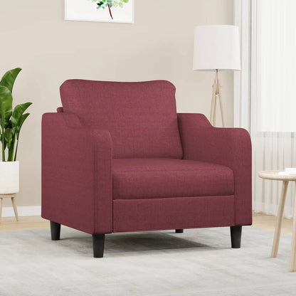 Poltrona Rosso Vino 60 cm in Tessuto | homemem39