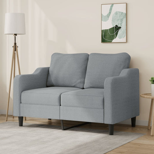 Divano a 2 Posti Grigio Chiaro 120 cm in Tessuto - homemem39