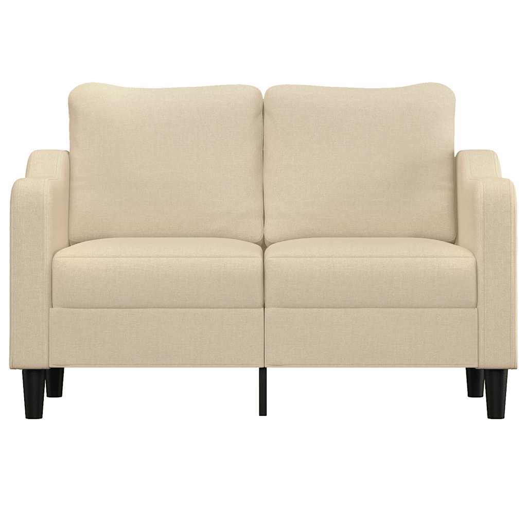 Divano a 2 Posti Crema 120 cm in Tessuto | homemem39