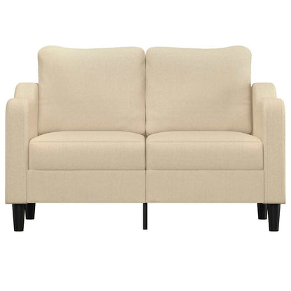 Divano a 2 Posti Crema 120 cm in Tessuto | homemem39