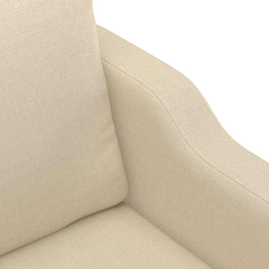 Divano a 2 Posti Crema 120 cm in Tessuto | homemem39