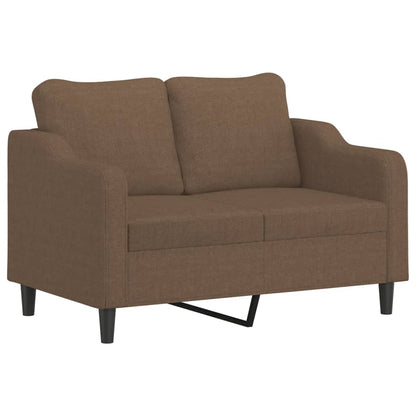 Divano a 2 Posti Marrone 120 cm in Tessuto | homemem39