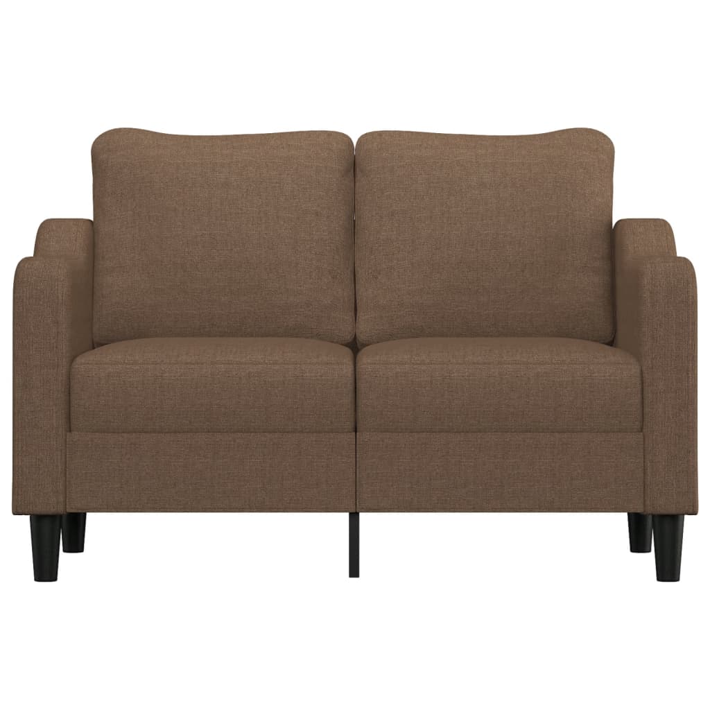 Divano a 2 Posti Marrone 120 cm in Tessuto | homemem39