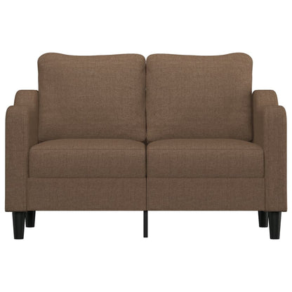 Divano a 2 Posti Marrone 120 cm in Tessuto | homemem39