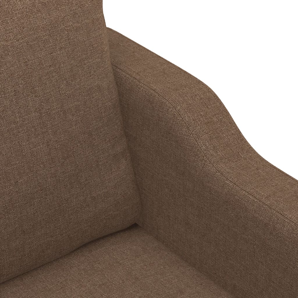 Divano a 2 Posti Marrone 120 cm in Tessuto | homemem39