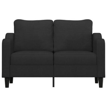 Divano a 2 Posti Nero 120 cm in Tessuto - homemem39